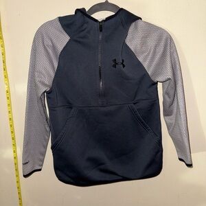 Under Armour Dark Gray and Light Gray Half-Zip Hoodie